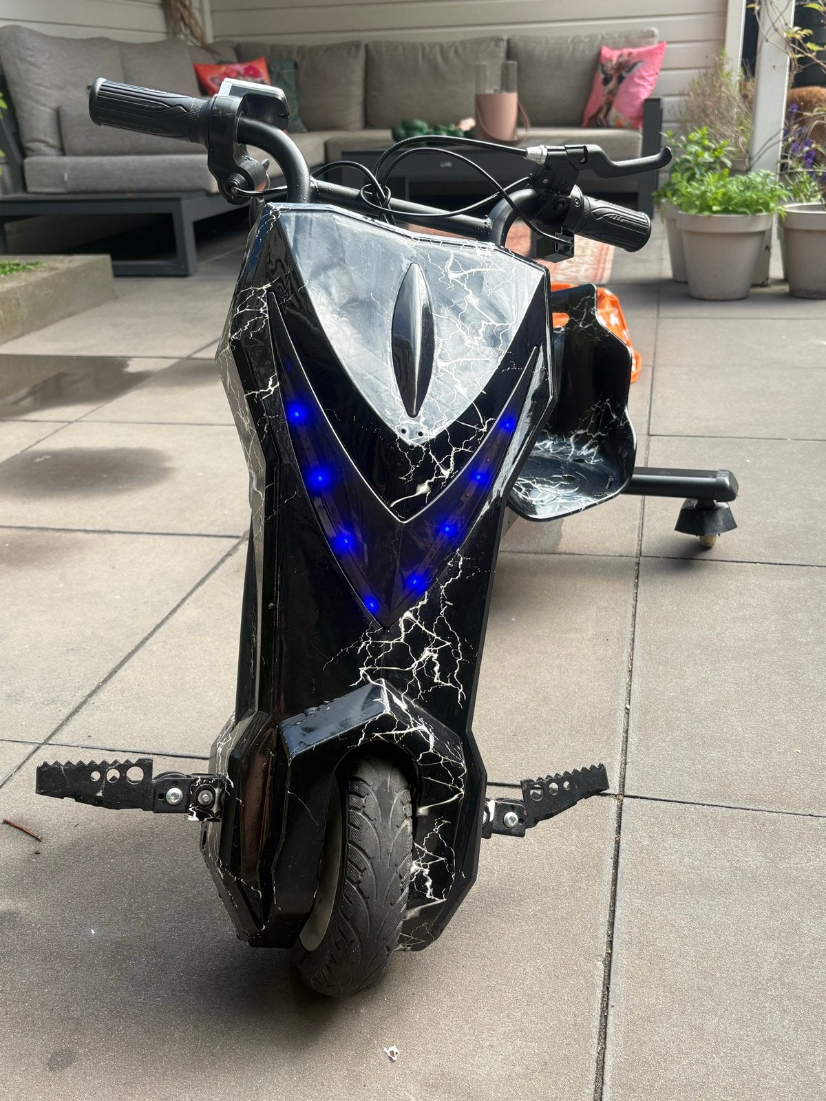 Elektrische Drift Trike - Zwart met bliksemdesign, Ophalen, Gebruikt, Overige typen
