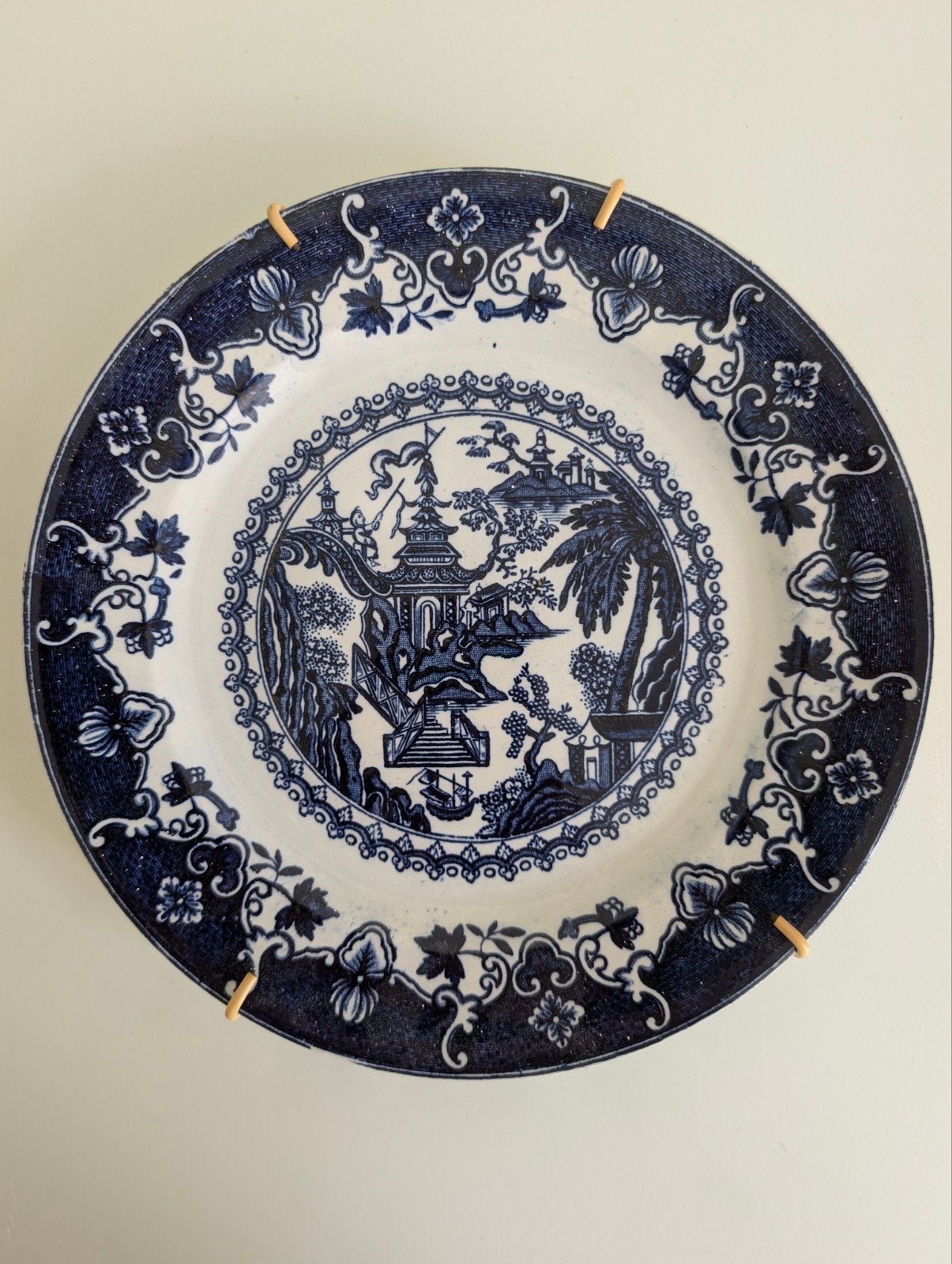 Vintage Petrus Regout Maastricht wandbord – blauw wit, Ophalen of Verzenden