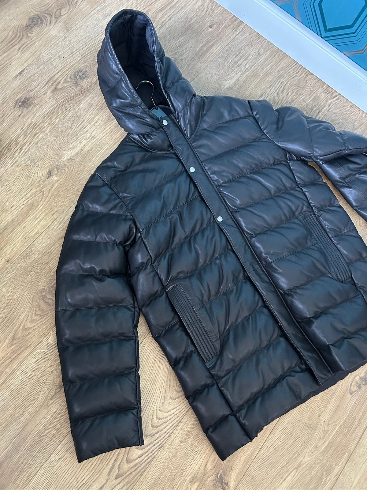 Leren gewatteerde winterjas Freaky Nation XXL, Zwart, Freaky Nation, Nieuw, Overige maten