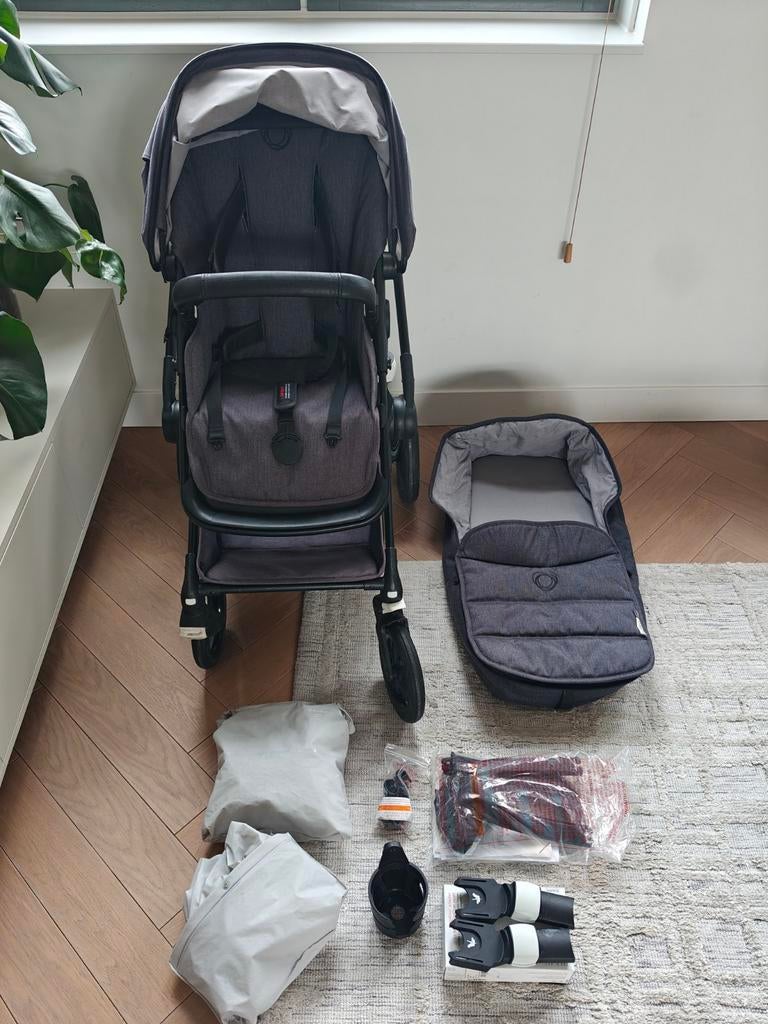 Bugaboo Fox 2 Limited Edition Denim Black met accessoires, Ophalen, Zo goed als nieuw, Bugaboo