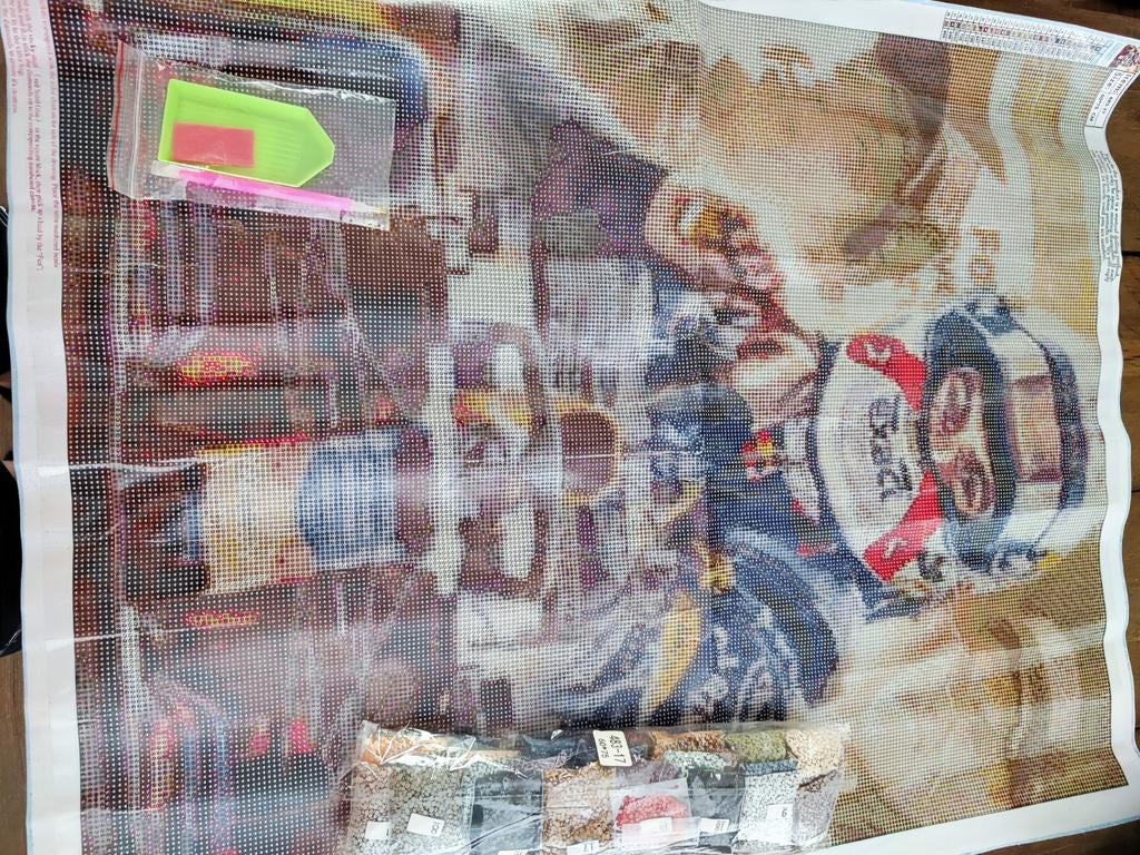 Diamond Painting Kit - Max Verstappen, Voertuigen, Diamond painting, Nieuw, Meerkleurig