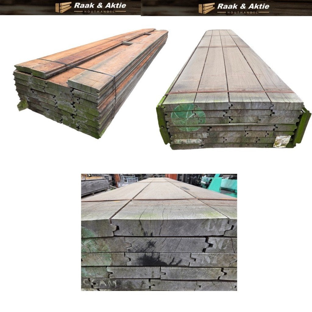 6 cm dik Hardhouten Azobé damwand – €50/m² inclusief btw, Ophalen, Planken, Nieuw, Hardhout