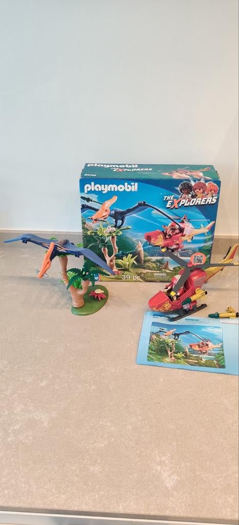 Playmobil The Explorers: Helikopter en Pterodactylus 9430, Ophalen of Verzenden, Gebruikt, Jongen of Meisje