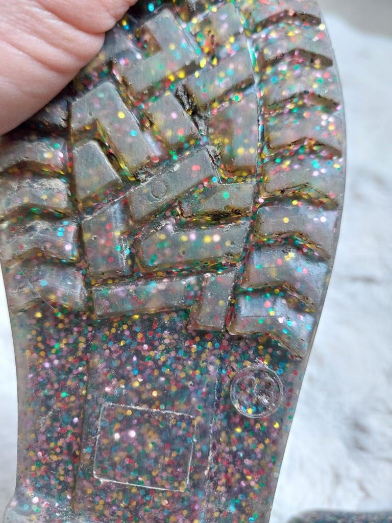 Glitter regenlaarzen maat 33, Ophalen, Gebruikt, Meisje, Laarzen
