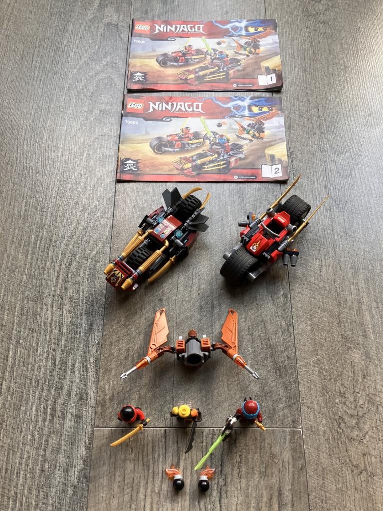 LEGO NINJAGO Ninja Motorachtervolging - 70600, Lego, Ophalen of Verzenden, Zo goed als nieuw, Inclusief instructies