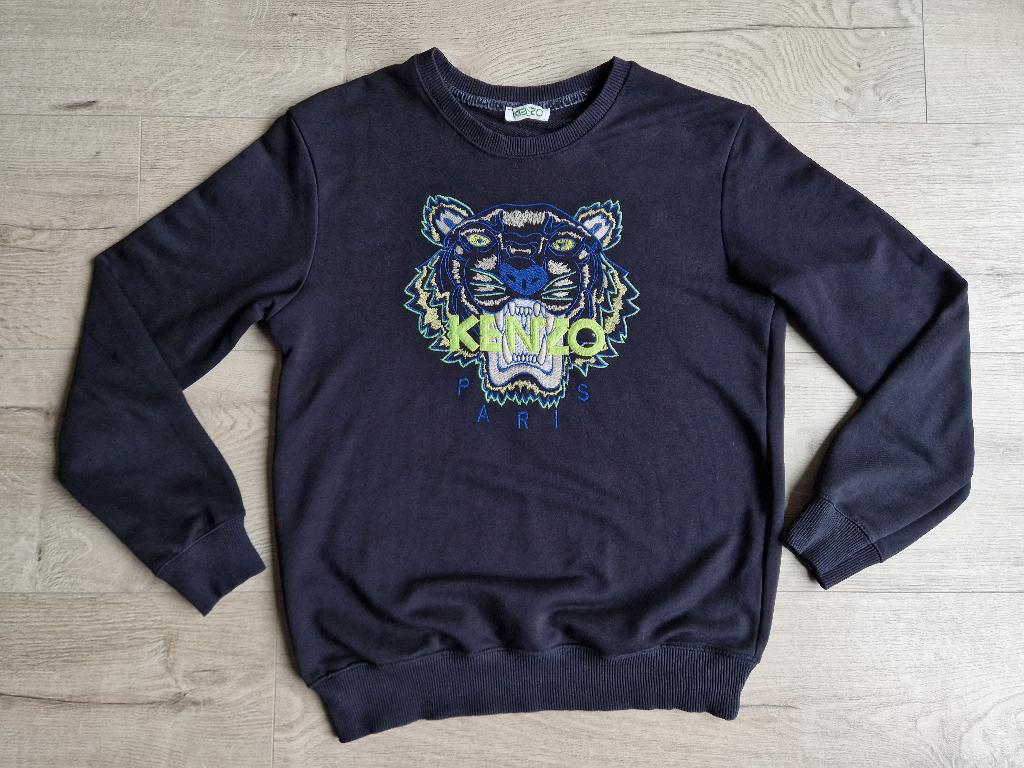 Kenzo Paris trui / sweater (maat: L) donker blauw (T.E.A.B.), Maat 52/54 (L), Ophalen of Verzenden, Zo goed als nieuw, Kenzo