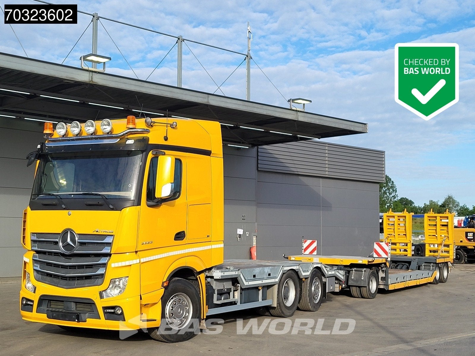 Mercedes Actros Actros 2563 6X2 Machine transporter combi HF, Auto's, Automaat, Stof, Euro 6, Bedrijf