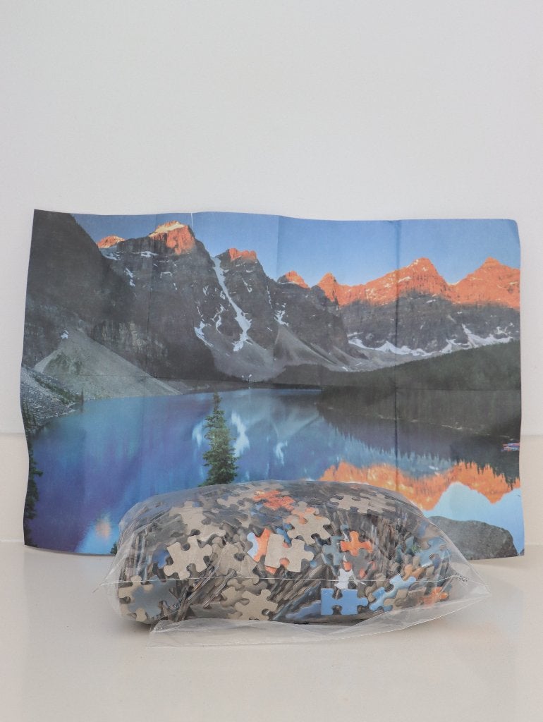 Moraine Lake puzzel van 1000 stukjes, Ophalen of Verzenden, 500 t/m 1500 stukjes, Nieuw, Legpuzzel