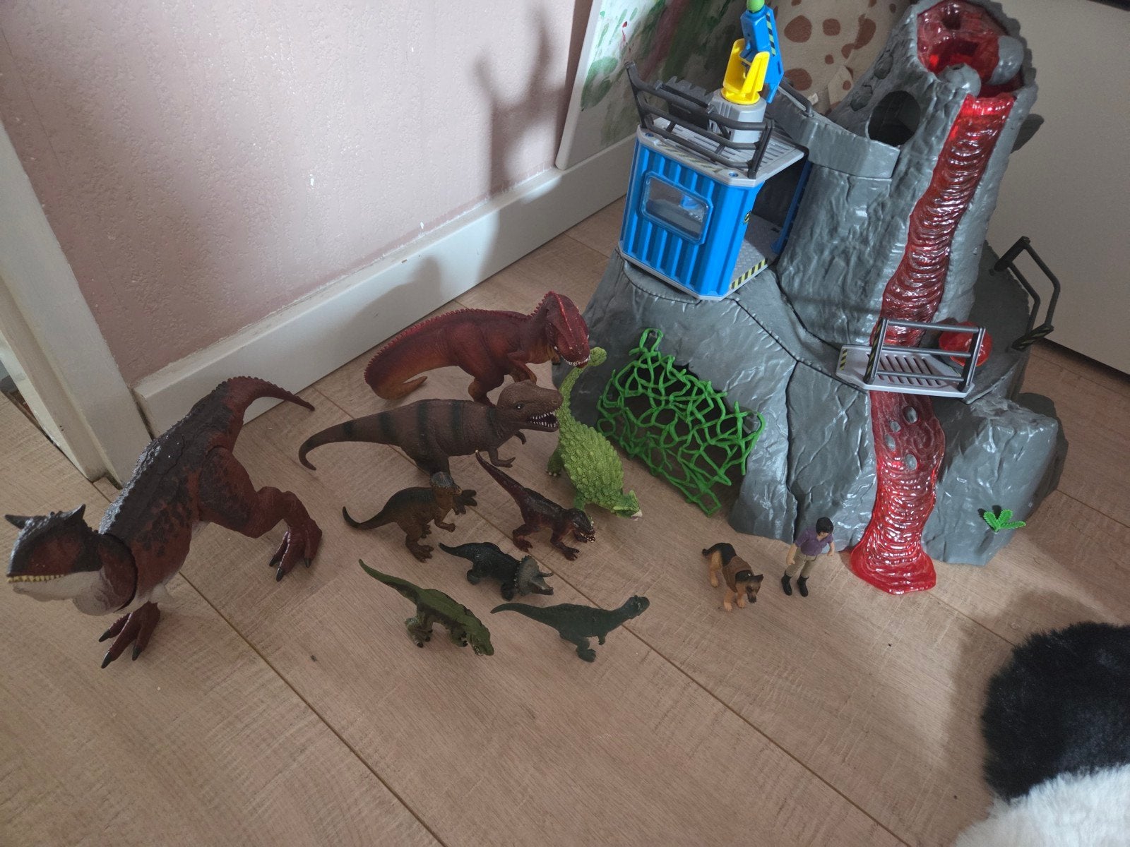 Dinosaurus de grote vulkaan Schleich (doos aanwezig), Ophalen of Verzenden, Gebruikt