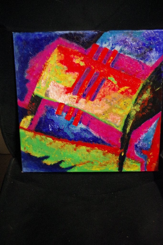 schilderij, Antiek en Kunst, Abstract, Acrylverf, Ophalen of Verzenden, Overige materialen
