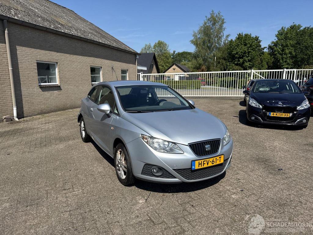 SEAT Ibiza 1.2 Reference (bj 2009), Auto diversen, Schadeauto's, 1198 cc, Handgeschakeld, Zilver of Grijs, Benzine