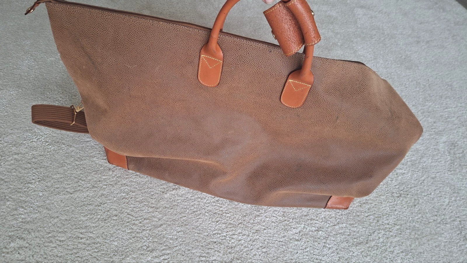 Leren reistas (weekend formaat), Sieraden, Tassen en Uiterlijk, 40 tot 60 cm, Gebruikt, 20 tot 30 cm, Bruin