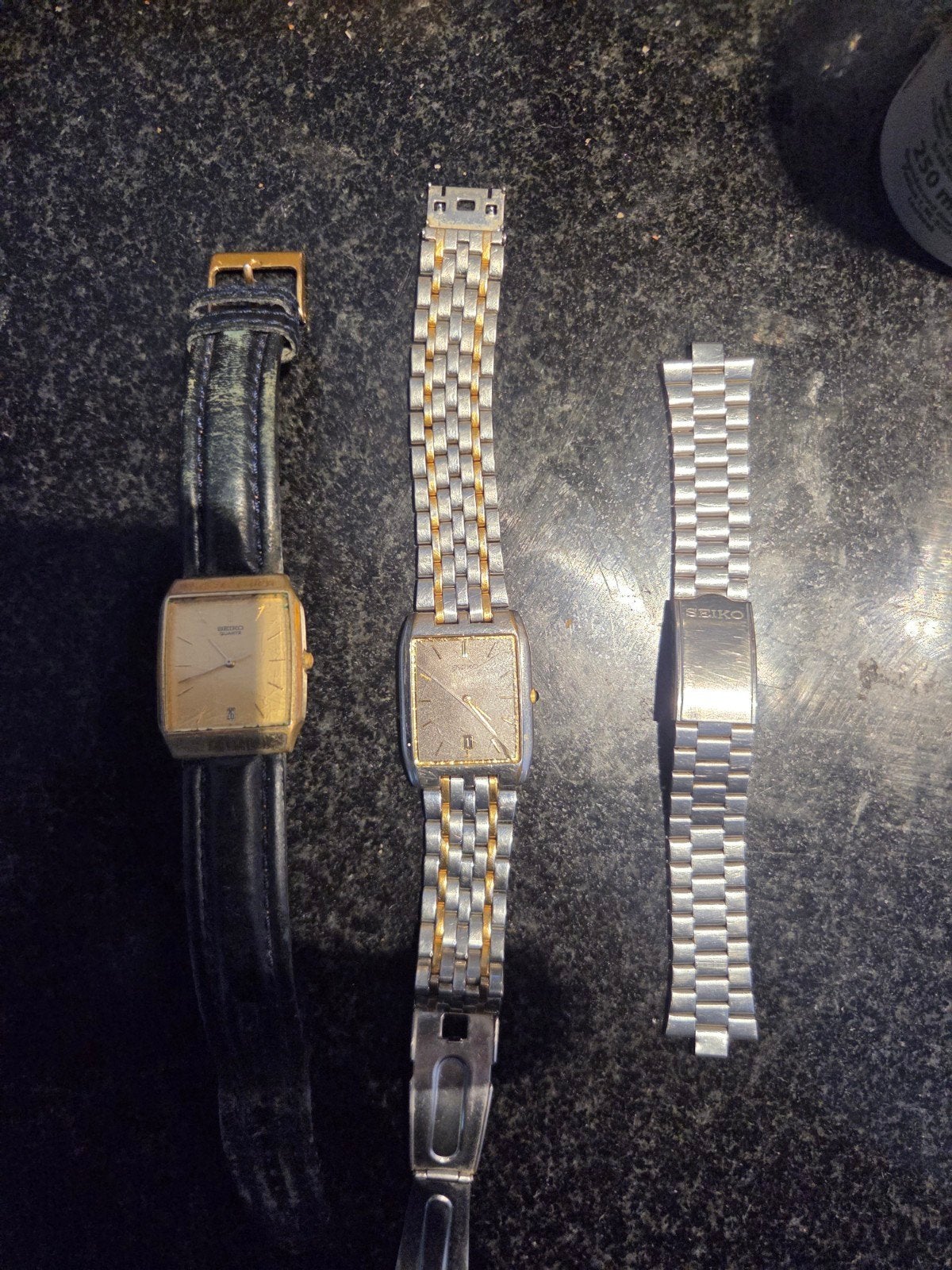 2x Seiko horloges en 1x losse Seiko horlogeband, Ophalen, Seiko, Staal, Polshorloge