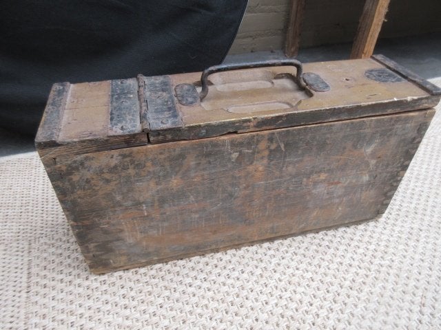 Munitiekistje van hout voor de MG08, Ophalen of Verzenden, Nederland