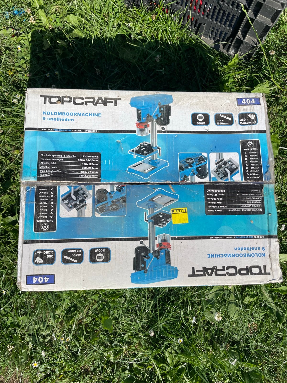 Topcraft Kolomboormachine 500W - Nieuw in doos, Ophalen, Nieuw, 400 tot 600 watt, Kolomboormachine