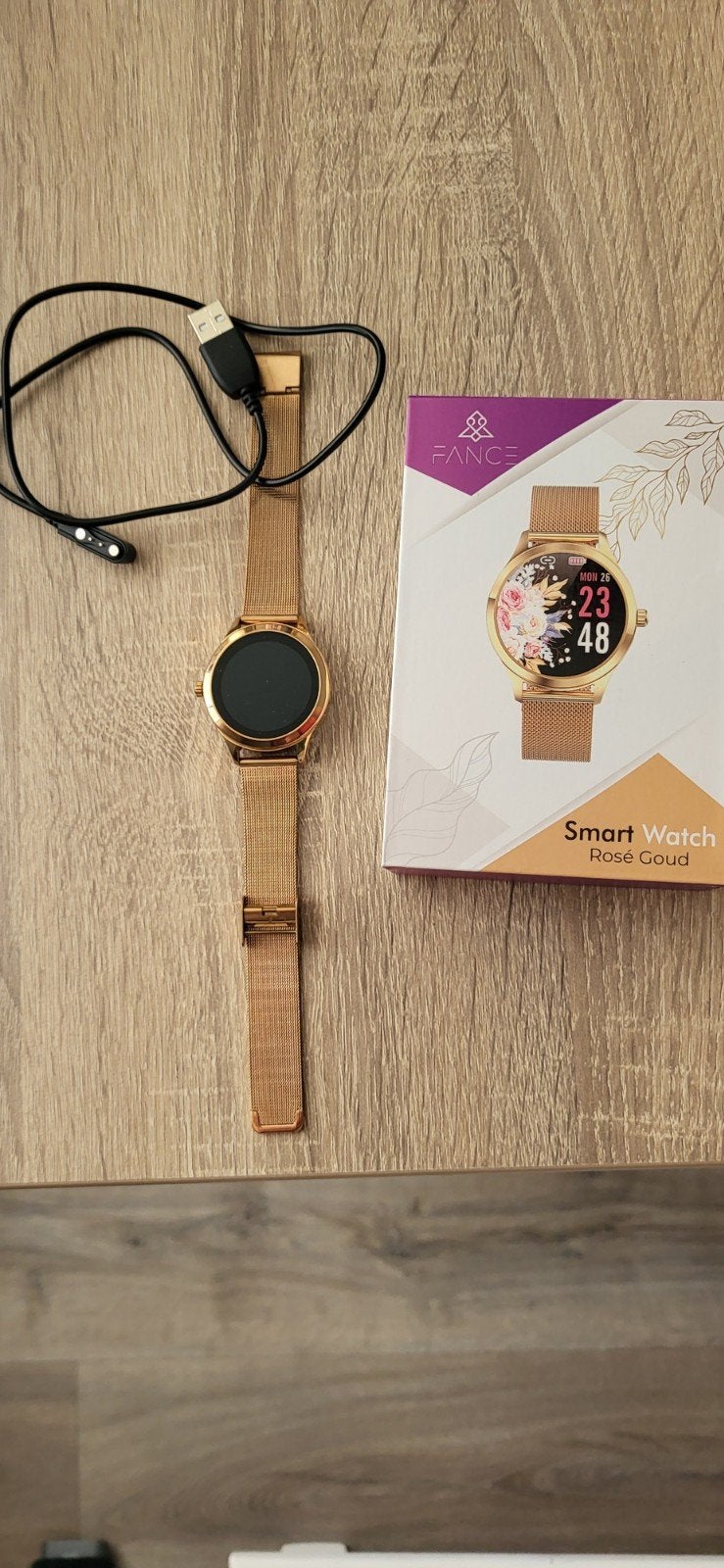 Fance Smartwatch Rosé Goud - Nieuw in Doos, Ophalen, Zo goed als nieuw, Roze, Fance