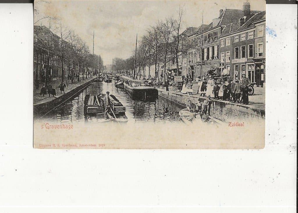 Den Haag Zuidwal Vrachtboten Amst-Zaandam HS Speelman 1900, Ophalen of Verzenden, Voor 1920, Ongelopen, Zuid-Holland