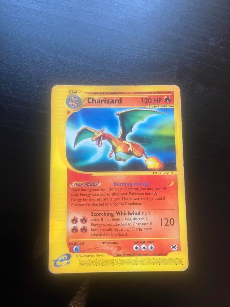 Charizard Pokémon Kaart - EX Dragon 40/165 (2003), Ophalen of Verzenden, Zo goed als nieuw, Losse kaart, Foil