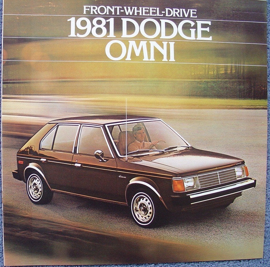Dodge Omni 1981 brochure USA, Verzenden, Zo goed als nieuw, Overige merken