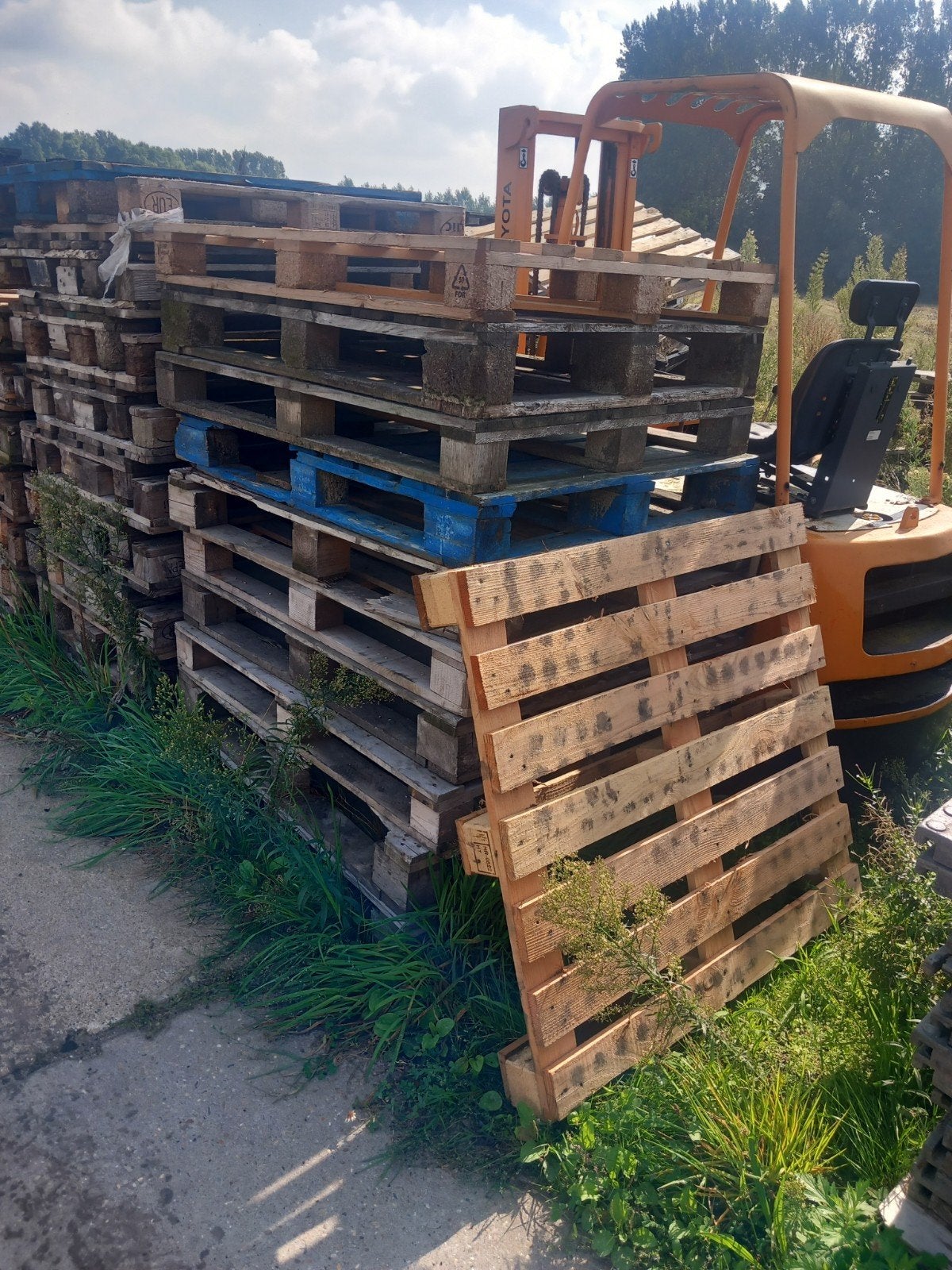 40 blokpallets 100x120, Ophalen, Gebruikt, Minder dan 25 mm, Pallet
