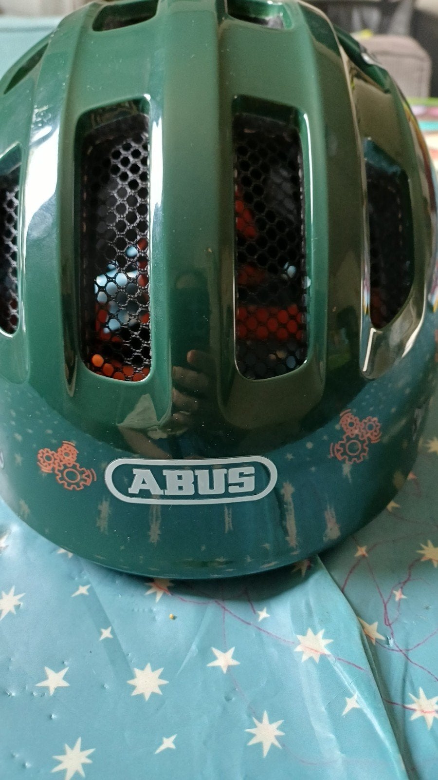 ABUS Fietshelm Kinderen Groen Robot Design, Ophalen, Jongen of Meisje, Overige maten, Zo goed als nieuw