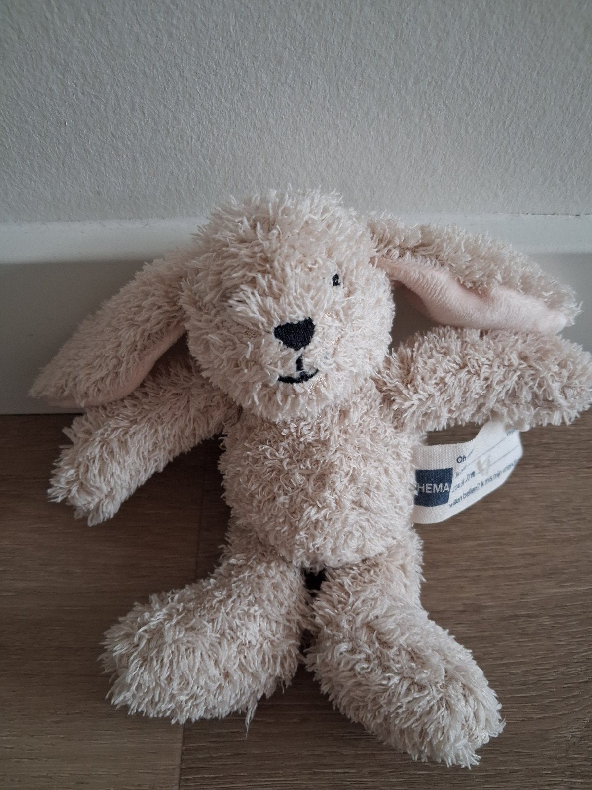Knuffel konijn Hema konijntje 17 cm L1548, Ophalen of Verzenden, Zo goed als nieuw, Konijn