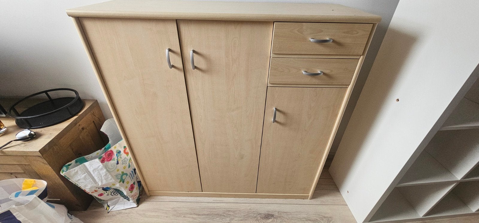 Houten kast met lades en planken, Ophalen, Gebruikt