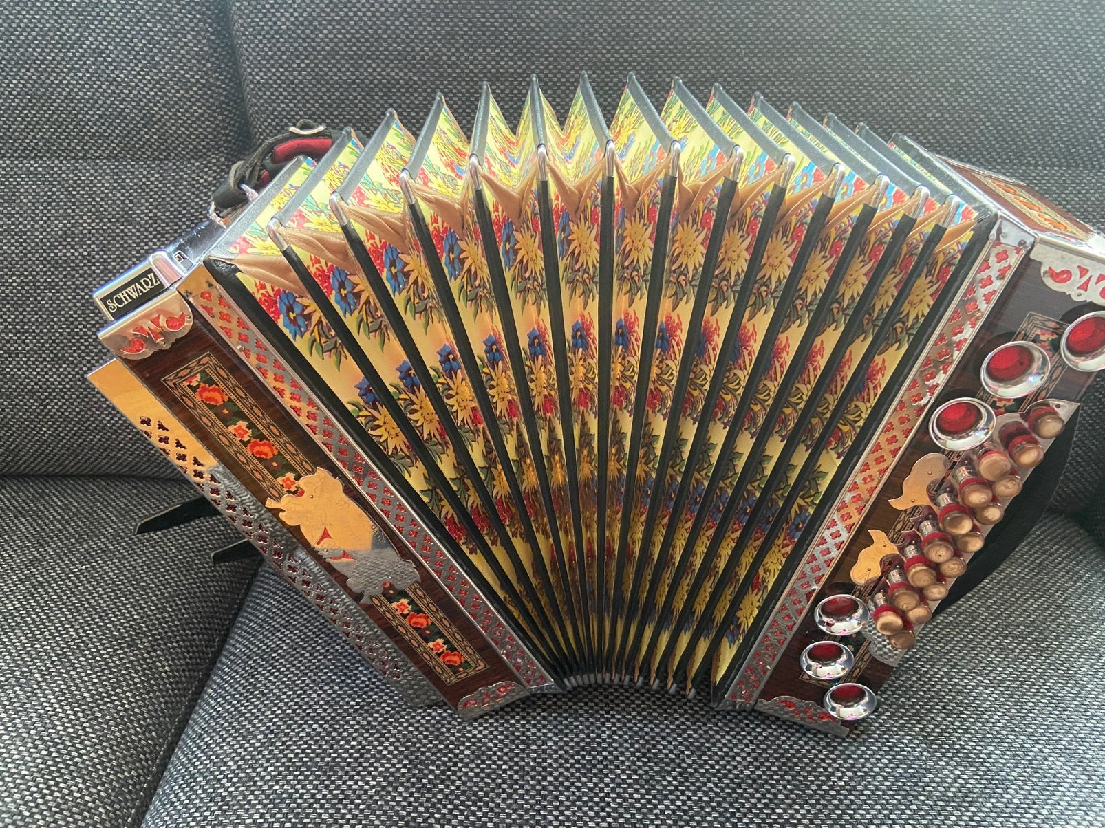 Almrausch sterische accordeon, Overige merken, Gebruikt, Overige formaten, Met koffer