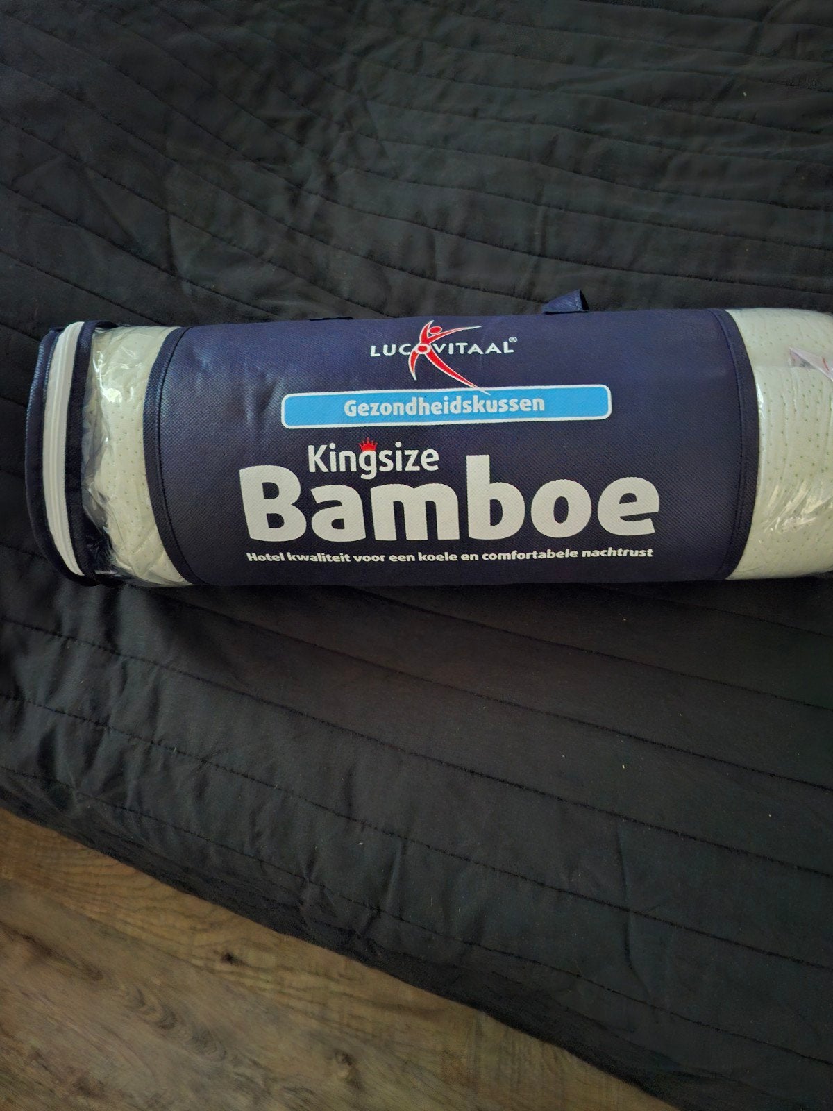 Kingsize Bamboe Gezondheidskussen Lucovitaal, Ophalen, Overige merken, Wit, Hoofdkussen
