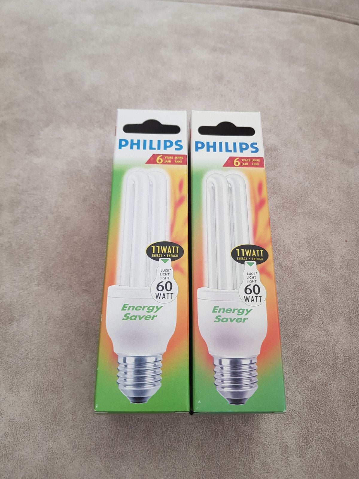 2 stuks Philips energy saver, Ophalen of Verzenden, Nieuw, E27 (groot)
