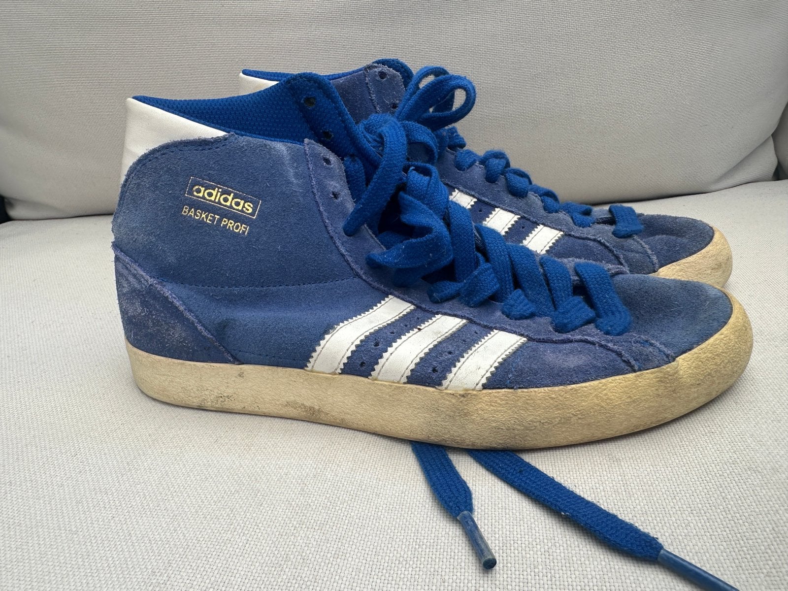 Adidas schoenen maat 38,5, Ophalen, Blauw, Sneakers of Gympen, Gedragen