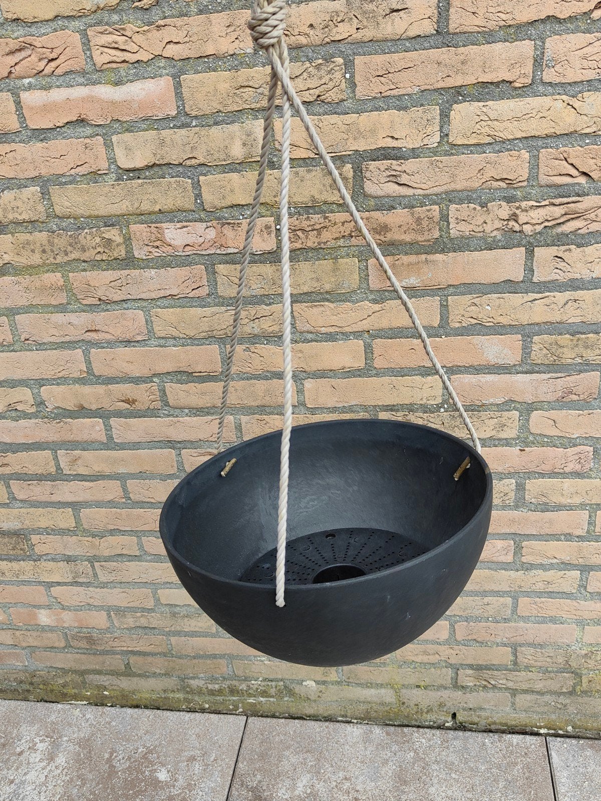 Bloembak - anthraciet, Ophalen, Kunststof, Minder dan 30 cm, Rond