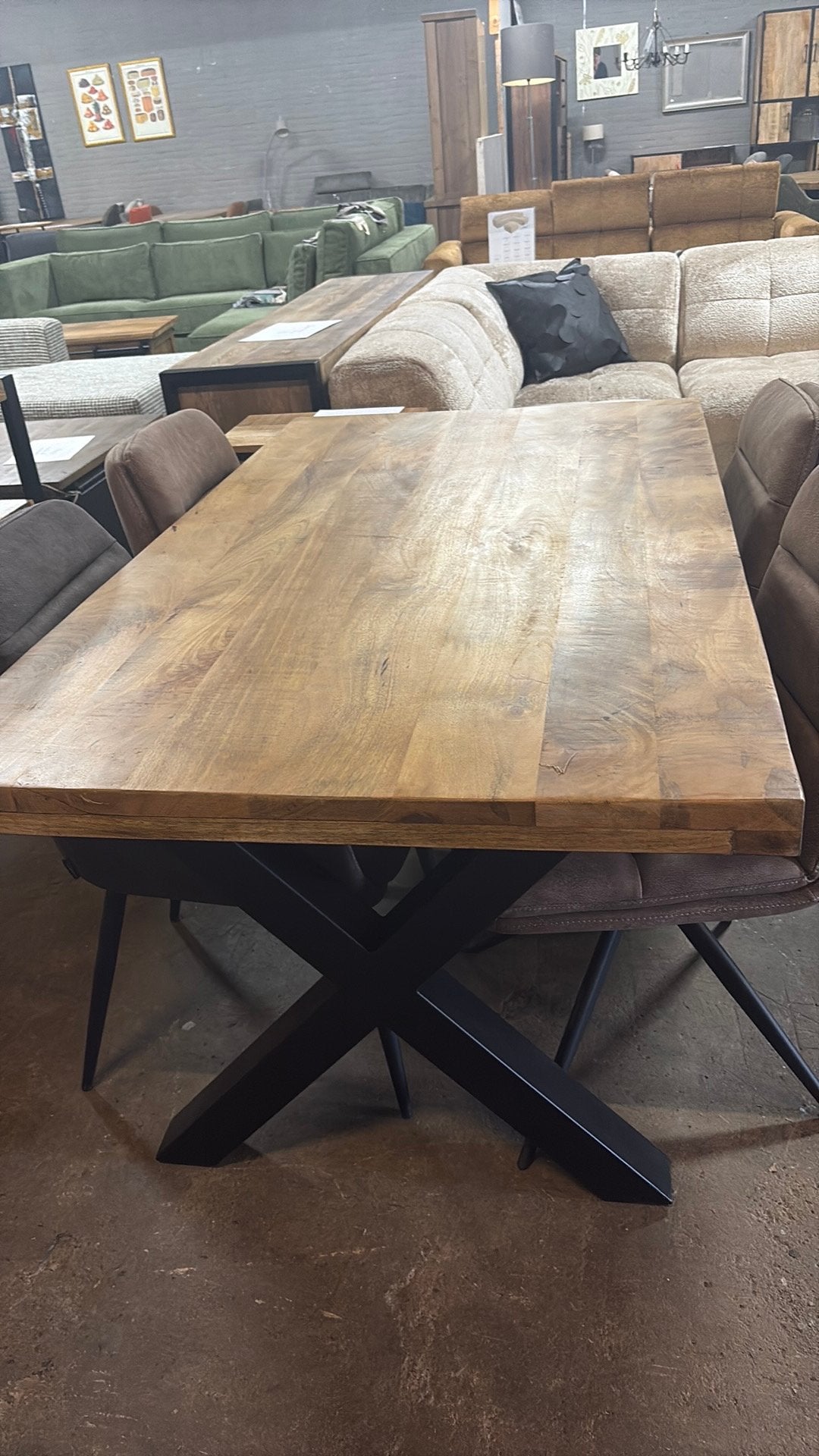 Tafel mango 160x90 showroom model, Ophalen, Outletliving7@gmail.com, Nieuw, 50 tot 100 cm