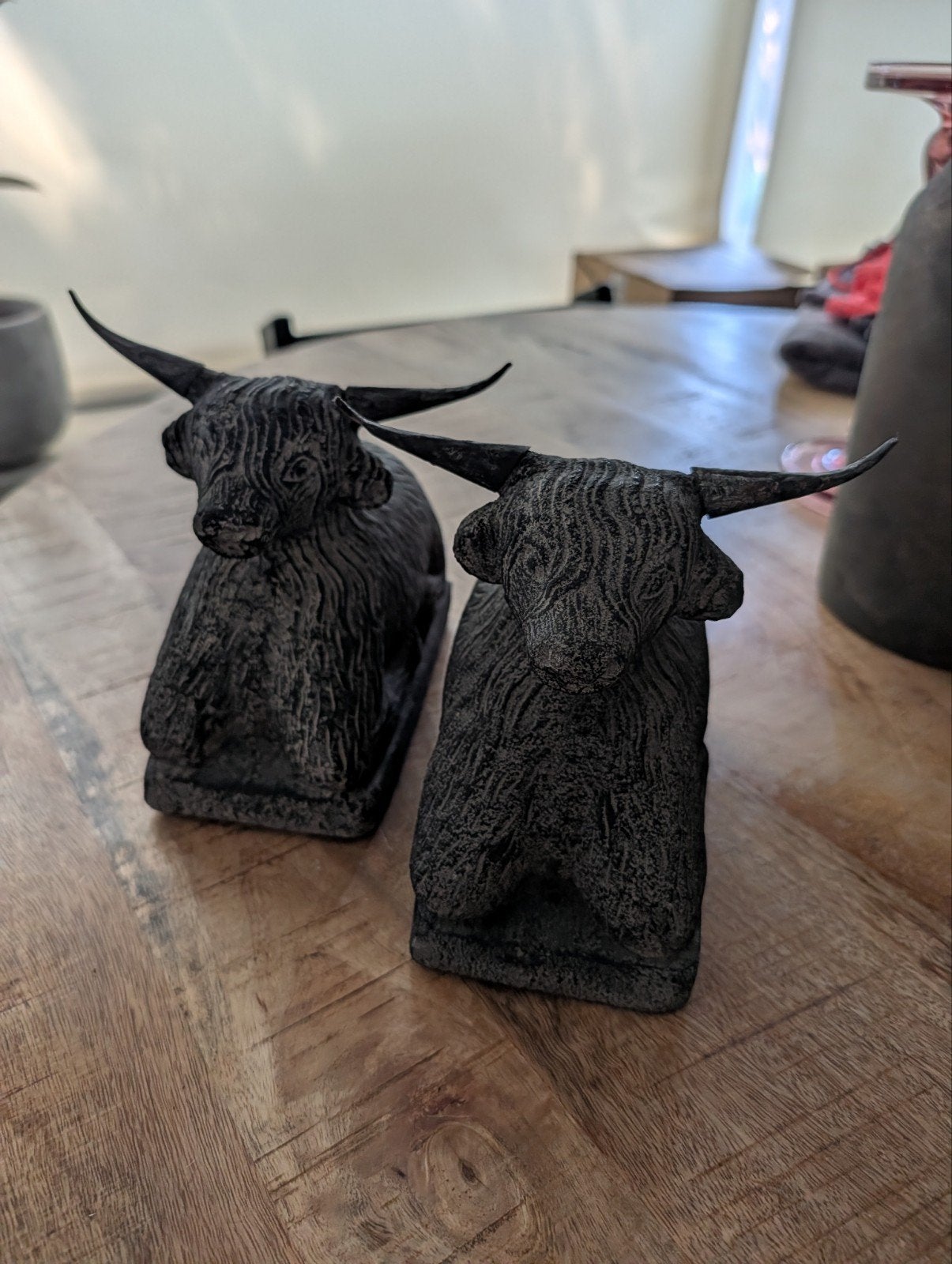 Landelijke decoratie schapen - set van 2, Ophalen, Grijs, Steen/keramiek, Landelijk