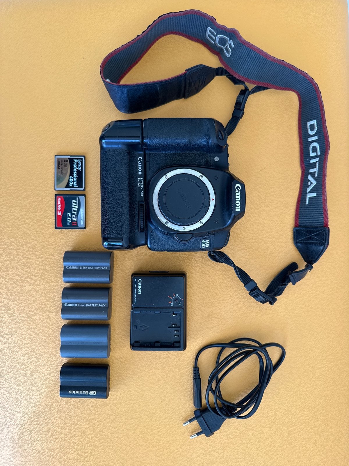 Canon EOS 40D Spiegelreflexcamera met accessoires, Audio, Tv en Foto, Fotocamera's Digitaal, Ingebouwde flitser, Gebruikt, Spiegelreflex