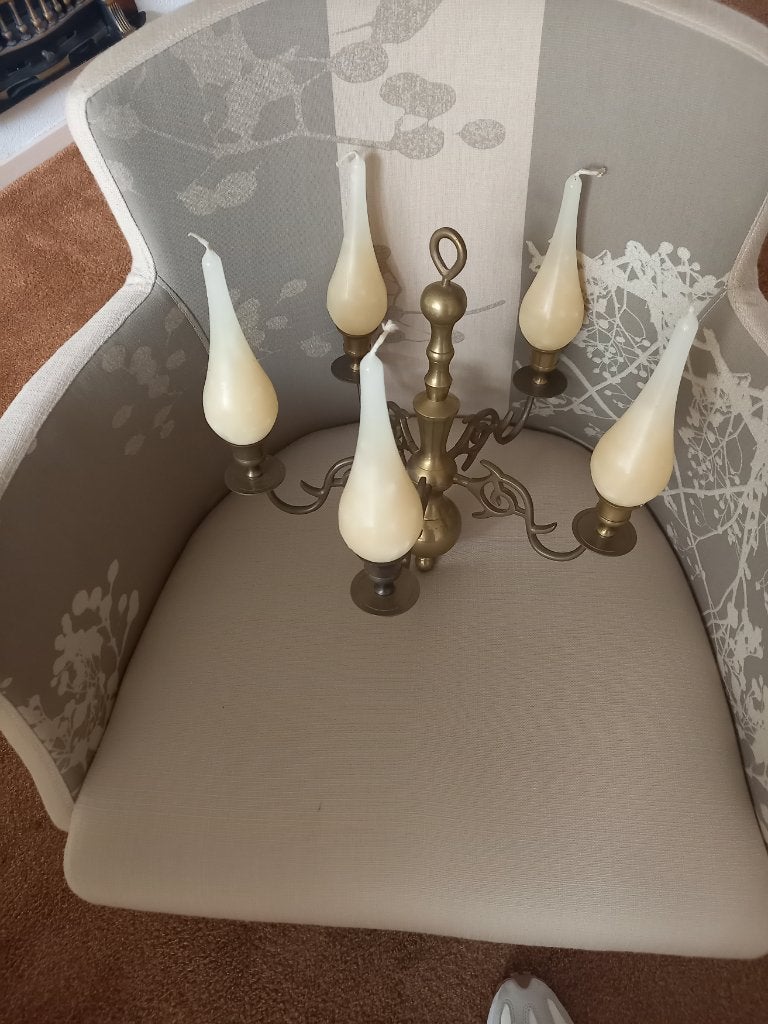 Messing hangkaarsen, Antiek en Kunst, Ophalen, Koper