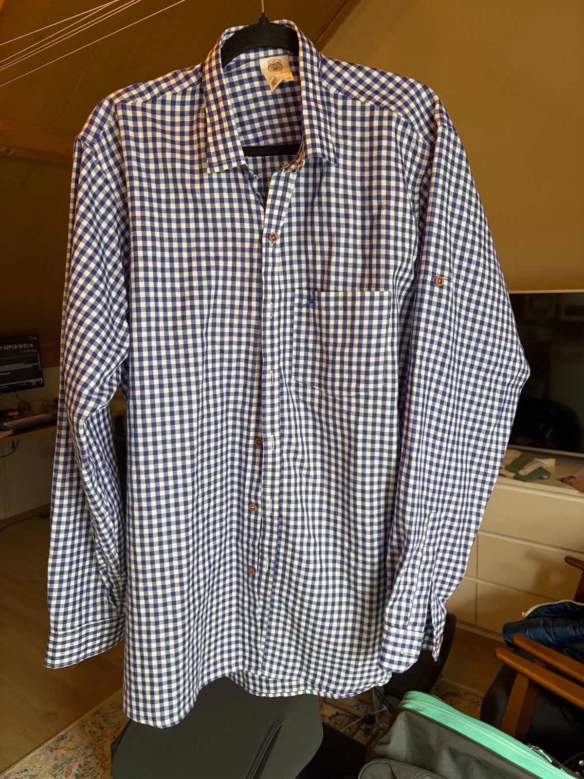 Mooi geruit overhemd voor Oktoberfest of casual gelegenheden, Ophalen of Verzenden, Zo goed als nieuw