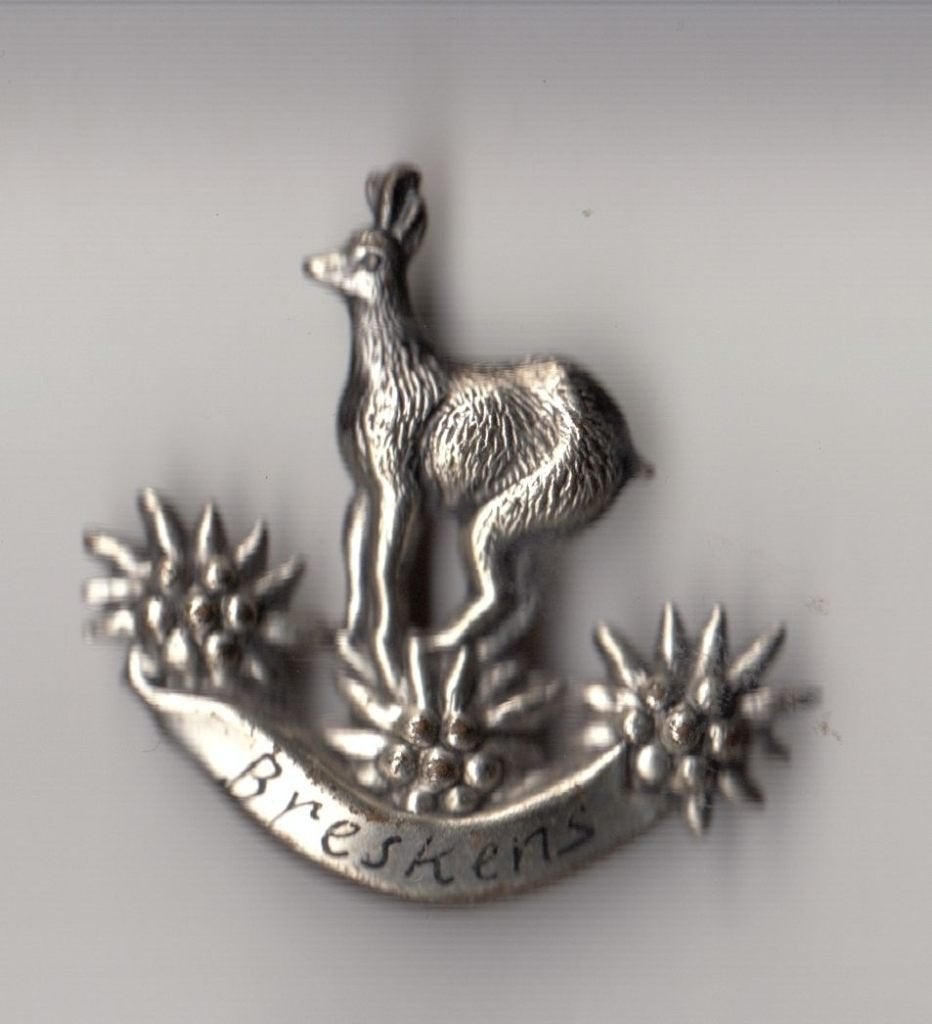 Breskens Hert broche, Gebruikt, Niet vindbaar, Niet vindbaar, Speldje of Pin