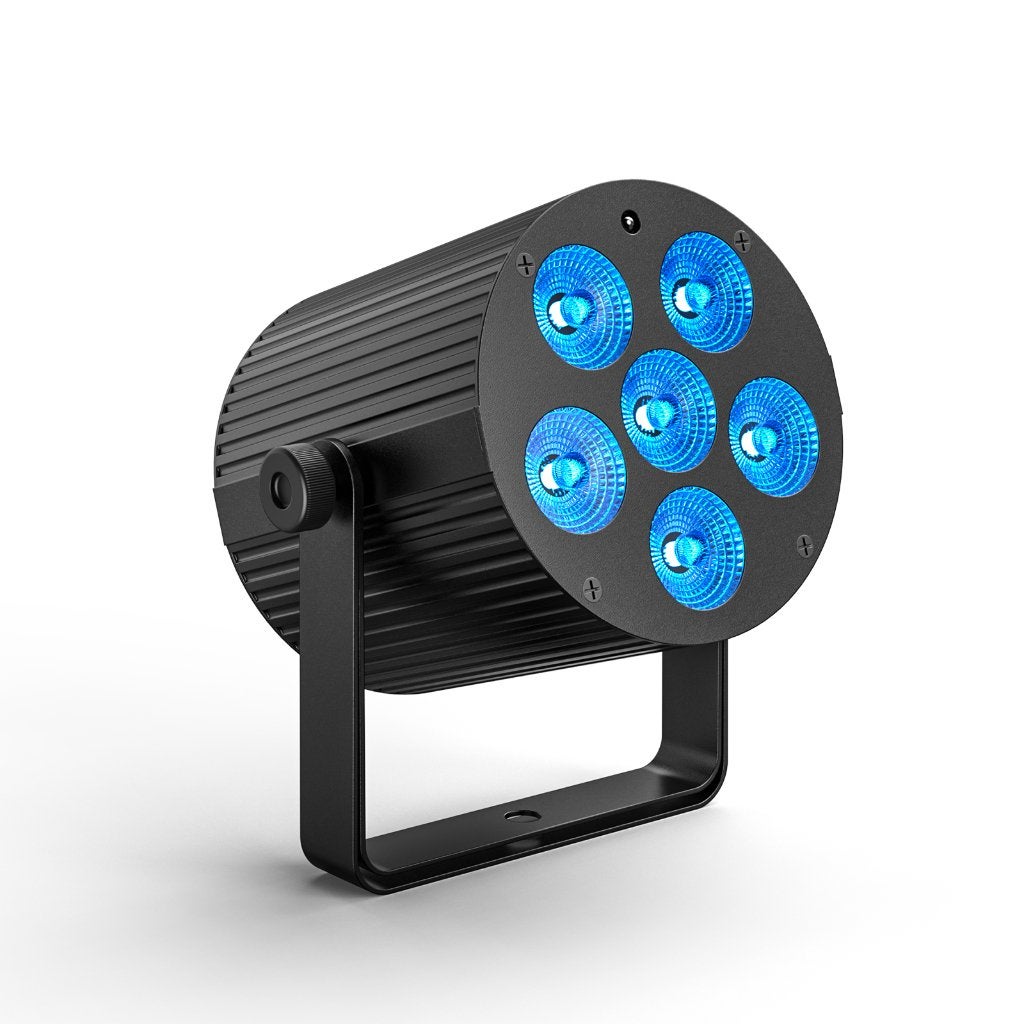 DJLicht 6x6W RGBWAUV met accu en afstandsbediening ronde par, Geluidgestuurd, ., Nieuw, Ophalen of Verzenden