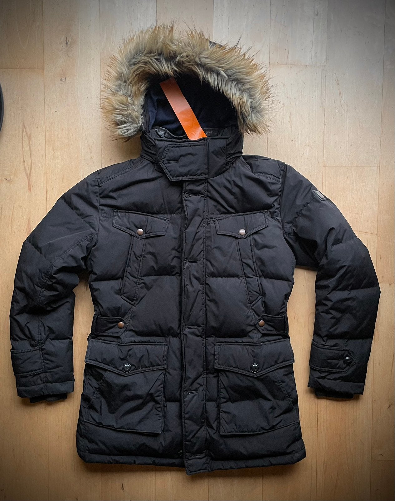 Hugo boss heavy weight down blend parka jas jack M, Ophalen of Verzenden, Zo goed als nieuw, Maat 38/40 (M), Zwart