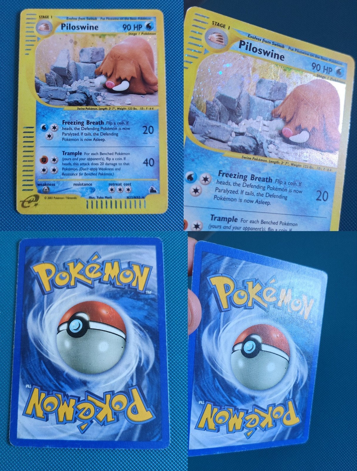 Pokemon kaart Piloswine Skyridge LP, Ophalen of Verzenden, Gebruikt, Losse kaart