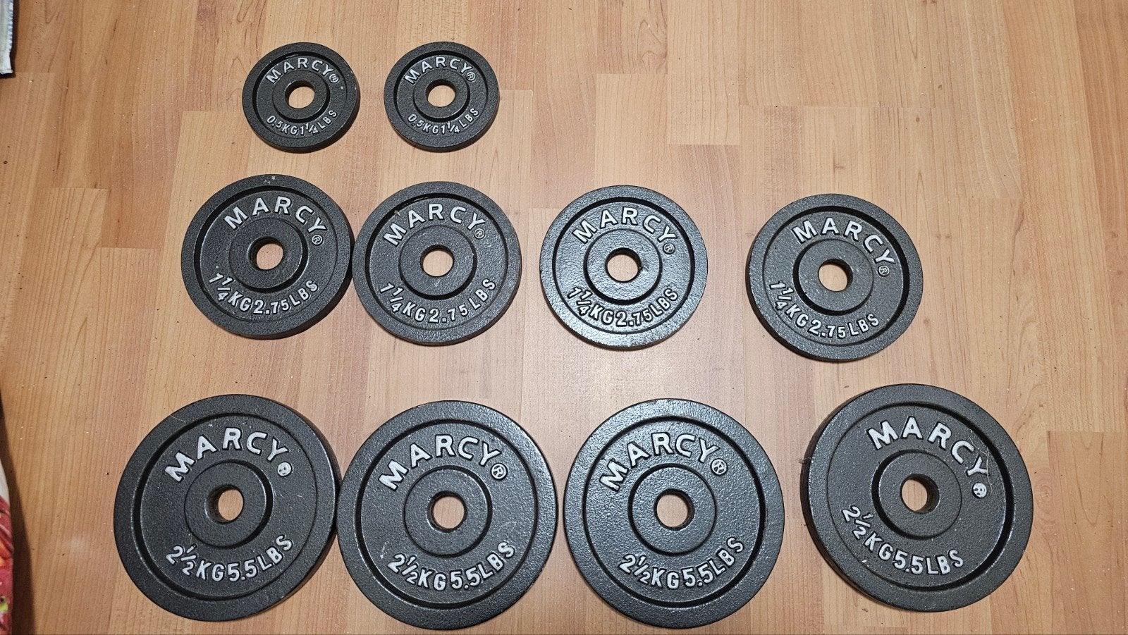 Marcy Halterschijven - 16kg totaal, Sport en Fitness, Fitnessmaterialen, Ophalen, Gebruikt, Armen, Halterschijven