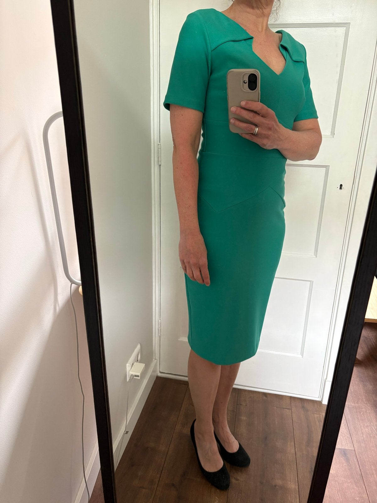 Diva Catwalk Groene Jurk Maat S, Ophalen of Verzenden, Zo goed als nieuw, Maat 36 (S), Onder de knie