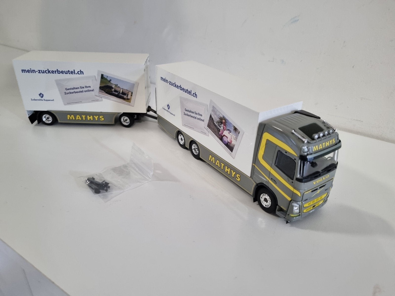 Tekno volvo fh4 mathys combi bkeus, Ophalen of Verzenden, Nieuw, Bus of Vrachtwagen, Tekno