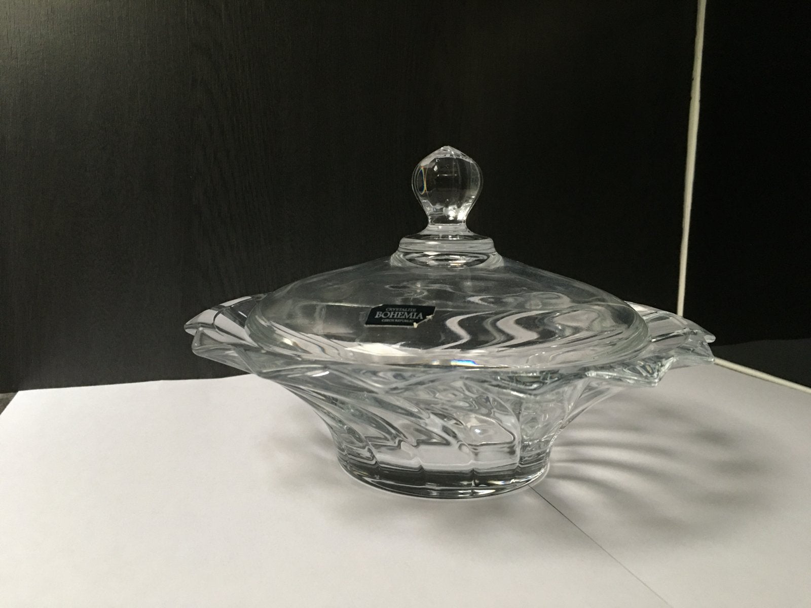 Kristallen botervloot van Bohemia Crystalite, Antiek en Kunst, Ophalen of Verzenden