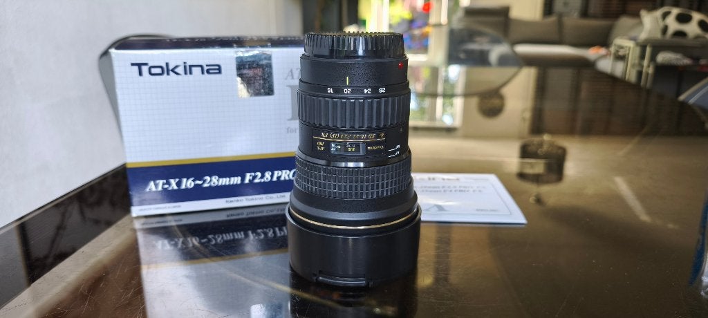 Tokina AT-X 16-28mm f2.8 Pro FX Canon EF, Audio, Tv en Foto, Fotografie | Lenzen en Objectieven, Gebruikt, Groothoeklens, Tokina