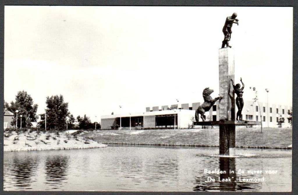 Oude Ansicht - Lexmond Beelden in de vijver voor Laak - Utr, Verzamelen, Ophalen of Verzenden, 1940 tot 1960, Ongelopen, Utrecht
