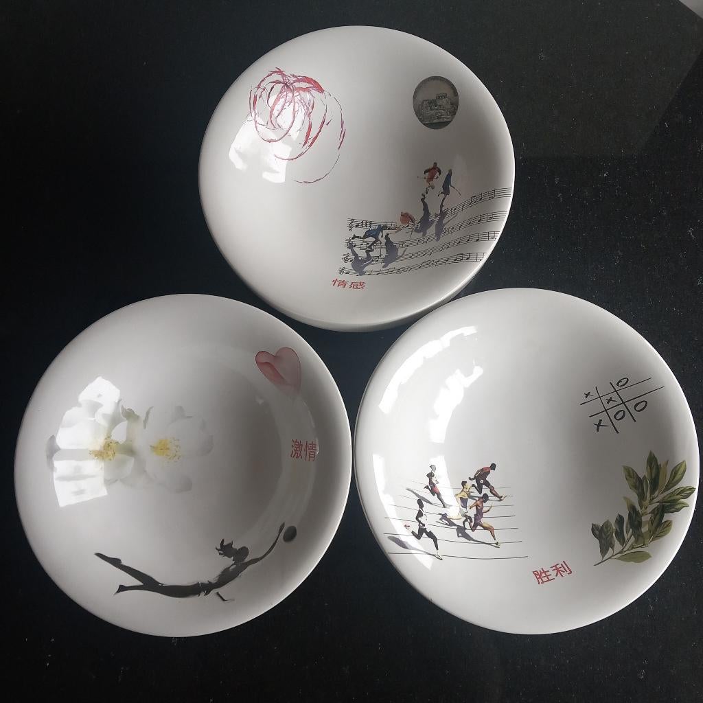 Marcel Wanders 3 schalen  Randstad - Royal Tichelaar Makkum, Ophalen, Porselein of Keramiek, Schaal, Rond