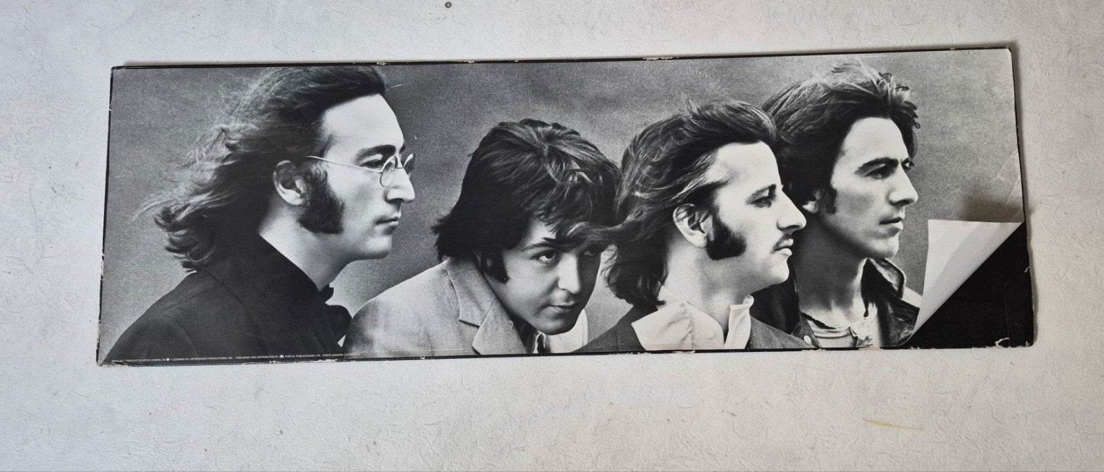 Zeldzame The Beatles poster uit de jaren 60 - 90x30cm, Ophalen, Gebruikt, Deurposter of groter, Rechthoekig Liggend