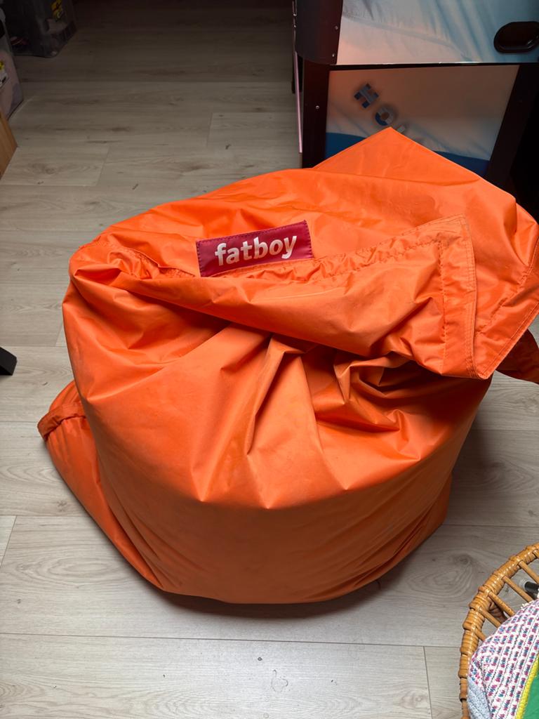 Oranje Fatboy zitzak, Huis en Inrichting, Zitzakken, Ophalen, Gebruikt, Oranje, Zitzak